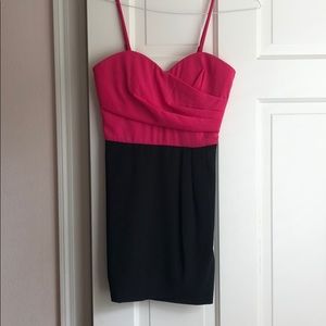 Pink and black party dress